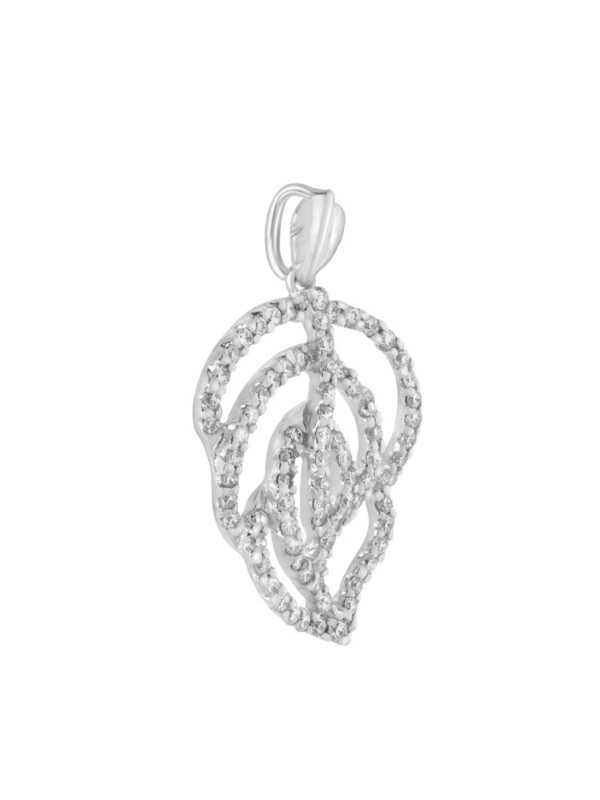TOMEI Foliage of Dazzling Splendour Pendant, Diamond White Gold 750