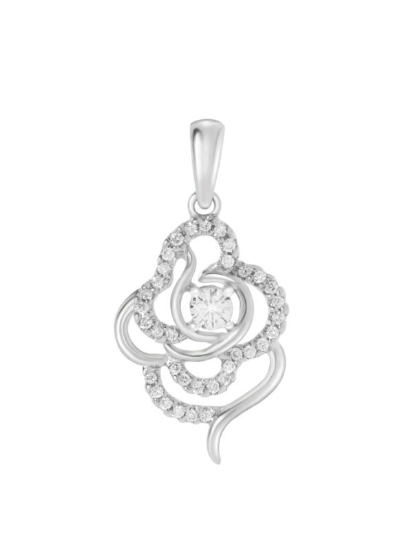 TOMEI Floriated with Glamorous Verve Pendant, Diamond White Gold 750 (DP0102987)