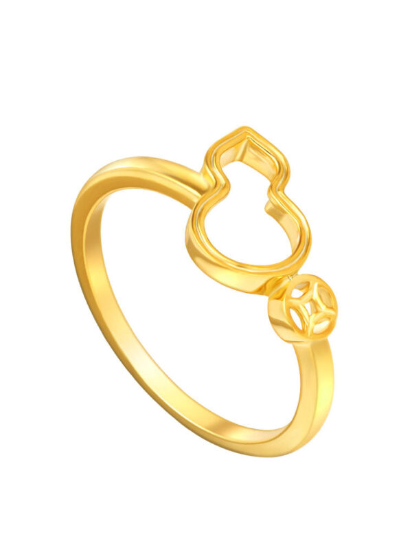 TOMEI Dainty Gourd Ring, Yellow Gold 916