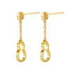 TOMEI Dainty Dangling Gourd Earrings, Yellow Gold 916
