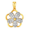 TOMEI Diamond Cut Collection Spinning Flower Pendant, Yellow Gold 916