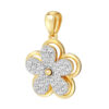 TOMEI Diamond Cut Collection Spinning Flower Pendant, Yellow Gold 916