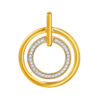 TOMEI Diamond Cut Collection Circular Pendant, Yellow Gold 916