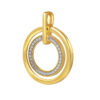 TOMEI Diamond Cut Collection Circular Pendant, Yellow Gold 916