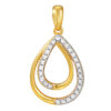 TOMEI Diamond Cut Collection Droplet Pendant, Yellow Gold 916