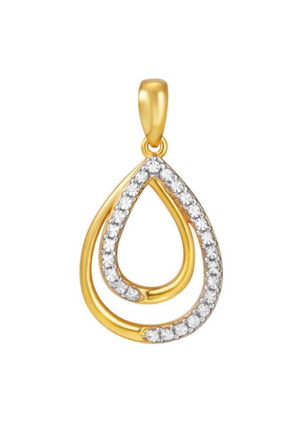 TOMEI Diamond Cut Collection Droplet Pendant, Yellow Gold 916