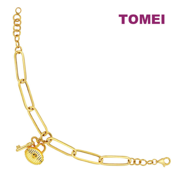 TOMEI Lusso Italia Key & Lock Bracelet, Yellow Gold 916