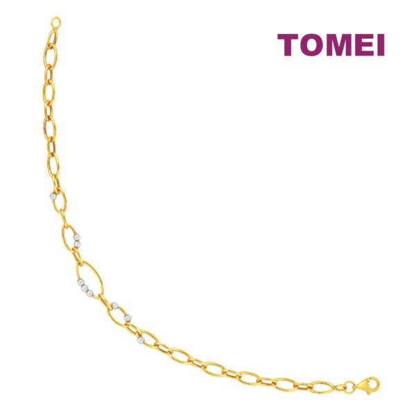 TOMEI Lusso Italia Dual-Tone Bracelet, Yellow Gold 916