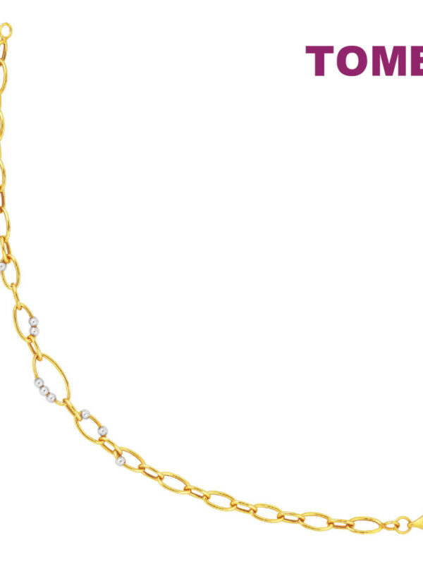 TOMEI Lusso Italia Dual-Tone Bracelet, Yellow Gold 916