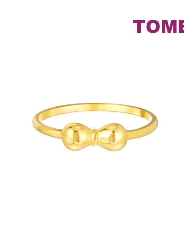 TOMEI Lusso Italia Ribbon Bow Ring, Yellow Gold 916