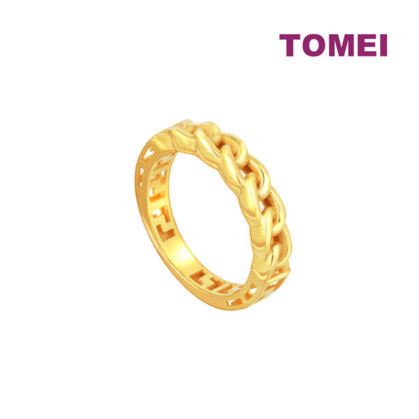 TOMEI Lusso Italia Entwined Ring, Yellow Gold 916