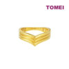TOMEI Lusso Italia Layered V RIng, Yellow Gold 916