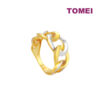 TOMEI Lusso Italia Dual-Tone Linked Ring, Yellow Gold 916
