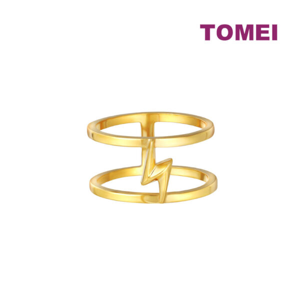 TOMEI Lusso Italia Lightning Ring, Yellow Gold 916