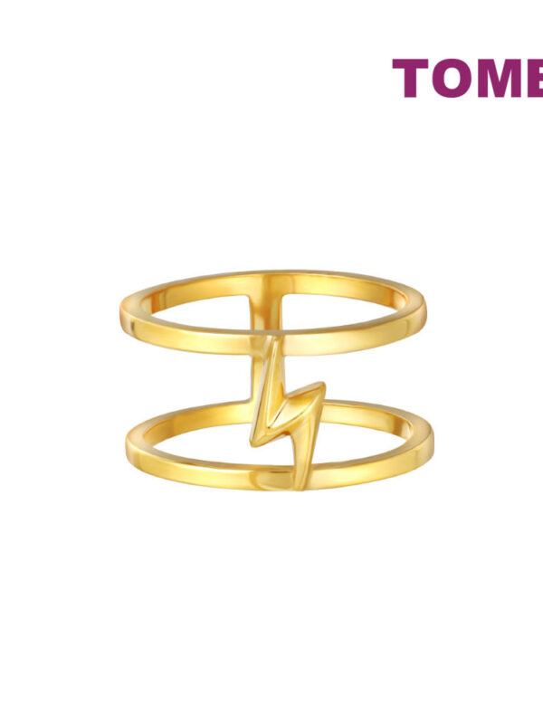 TOMEI Lusso Italia Lightning Ring, Yellow Gold 916