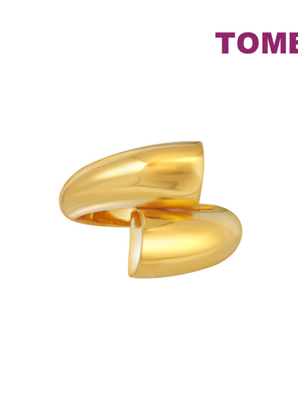 TOMEI Lusso Italia Twisted Ring, Yellow Gold 916