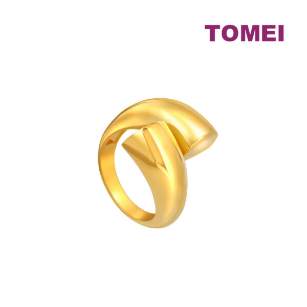 TOMEI Lusso Italia Twisted Ring, Yellow Gold 916