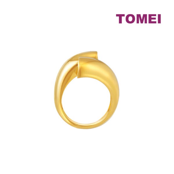TOMEI Lusso Italia Twisted Ring, Yellow Gold 916