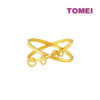 TOMEI Lusso Italia Cross Chains Ring, Yellow Gold 916