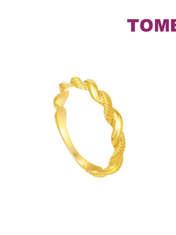 TOMEI Lusso Italia Twist Ring, Yellow Gold 916