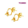 TOMEI Lusso Italia Dual-Tone Bee on Honeycomb Earrings, Yellow Gold 916