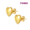 TOMEI Lusso Italia Heart Stud Earrings, Yellow Gold 916