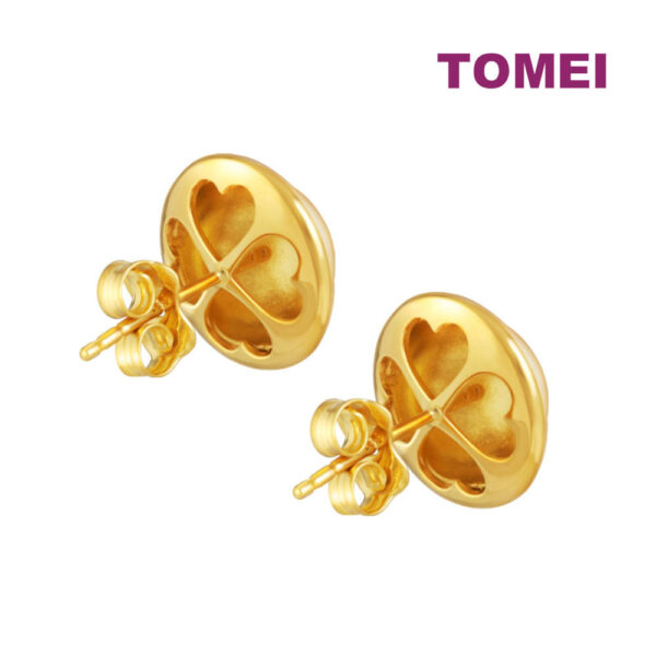 TOMEI Lusso Italia Button Earrings, Yellow Gold 916