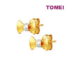 TOMEI Lusso Italia Dual-Tone Ribbon Earrings, Yellow Gold 916