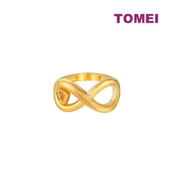 TOMEI Lusso Italia Infinity Ring, Yellow Gold 916