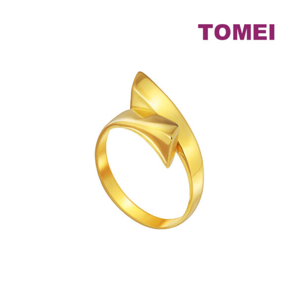 TOMEI Lusso Italia Twist Ring, Yellow Gold 916