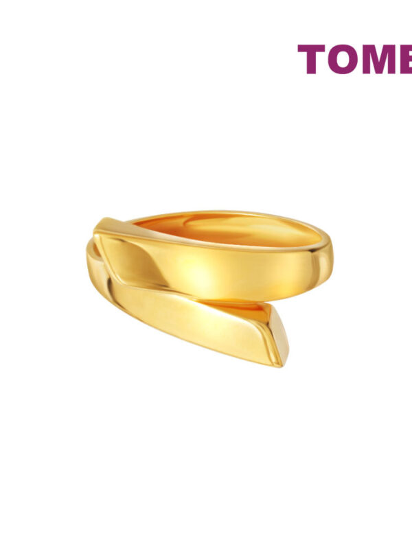 TOMEI Lusso Italia Twist Ring, Yellow Gold 916