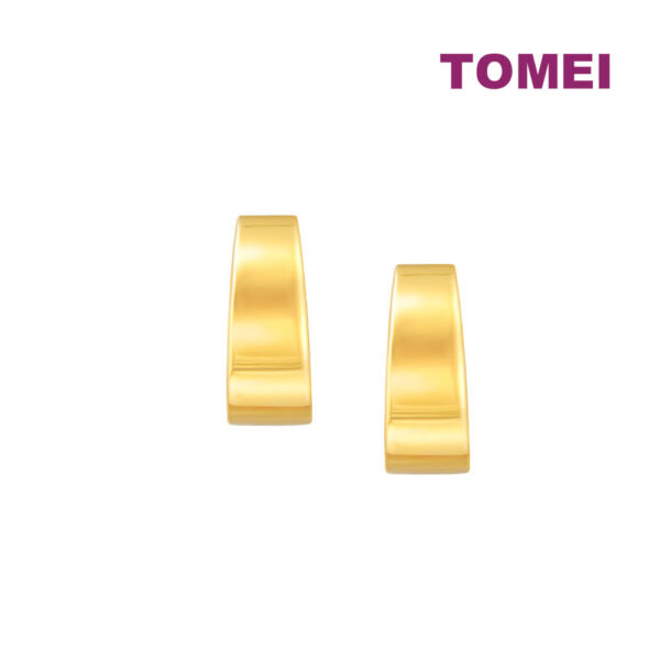 TOMEI Lusso Italia Chunky Hoop Earrings, Yellow Gold 916