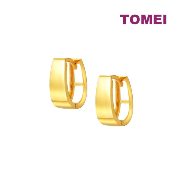 TOMEI Lusso Italia Chunky Hoop Earrings, Yellow Gold 916