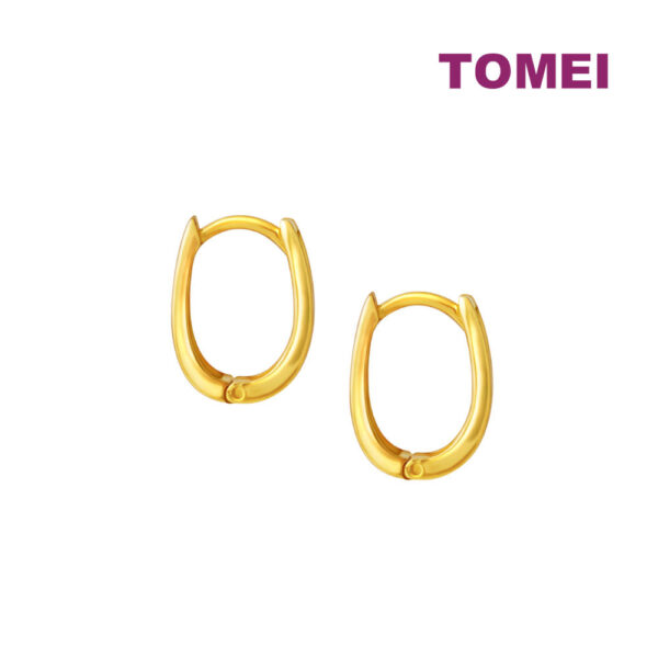TOMEI Lusso Italia Chunky Hoop Earrings, Yellow Gold 916