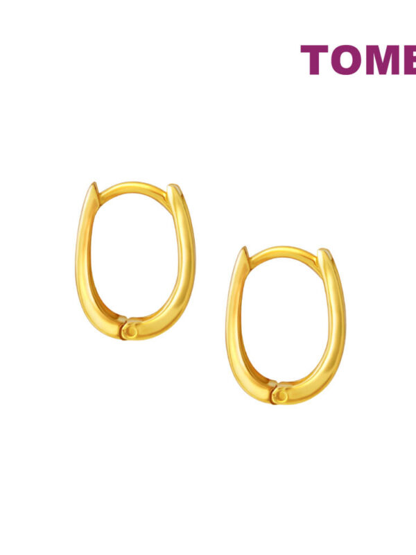 TOMEI Lusso Italia Chunky Hoop Earrings, Yellow Gold 916