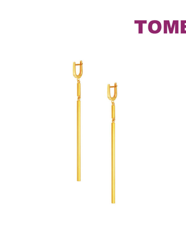 TOMEI Lusso Italia Elongated Bar Earrings, Yellow Gold 916