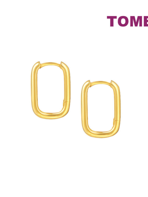 TOMEI Lusso Italia Rectangular Earrings, Yellow Gold 916