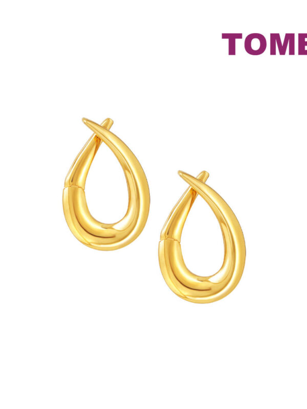 TOMEI Lusso Italia Cross Earrings, Yellow Gold 916