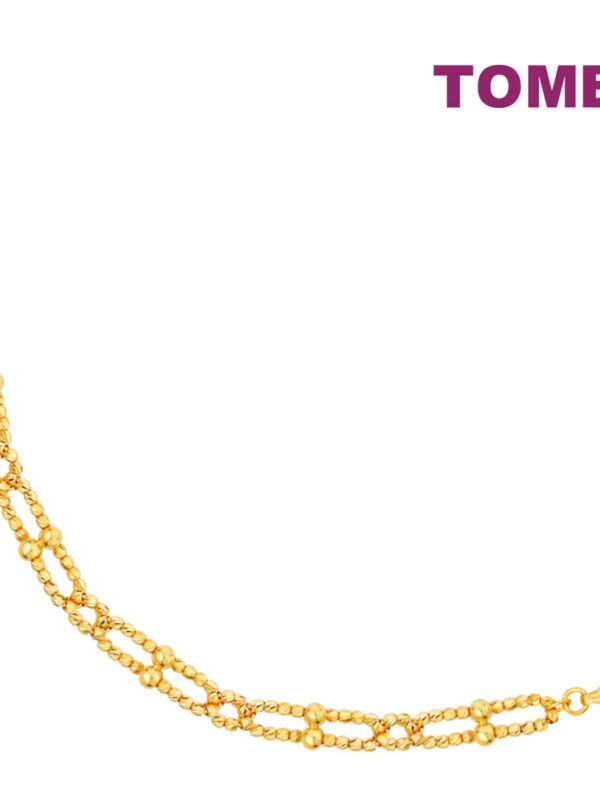 TOMEI Linked Beads Bracelet, Yellow Gold 916