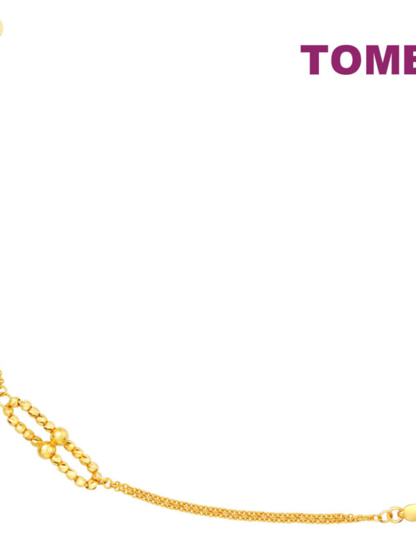 TOMEI Pin Beads Bracelet, Yellow Gold 916