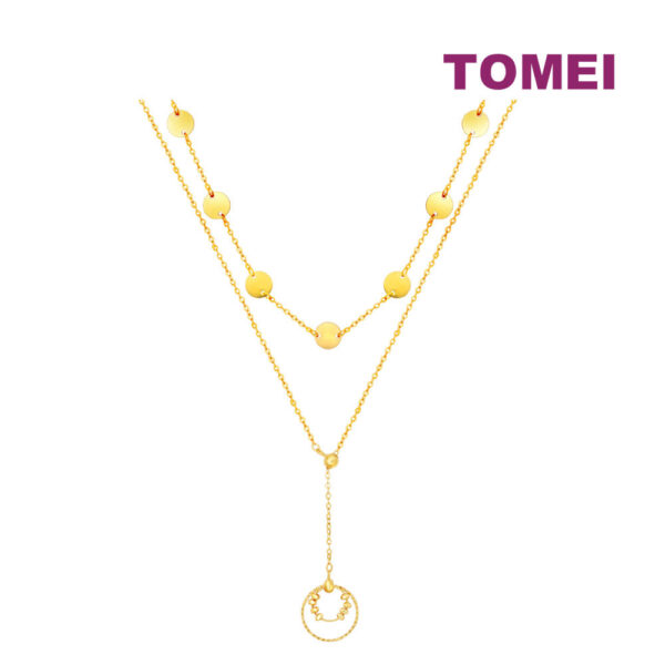 TOMEI Lusso Italia Dual-Layer Round Necklace, Yellow Gold 916