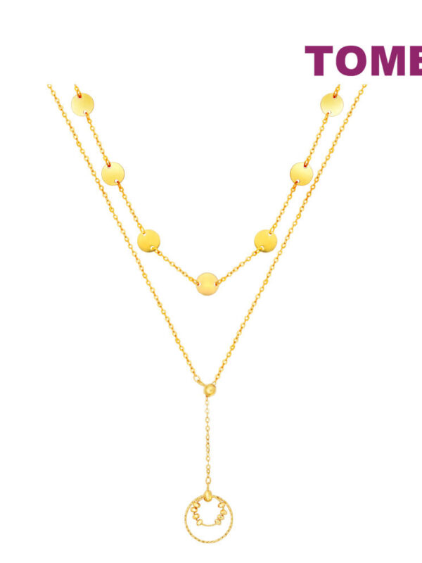 TOMEI Lusso Italia Dual-Layer Round Necklace, Yellow Gold 916