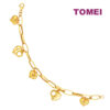 TOMEI Lusso Italia Dangling Love Bracelet, Yellow Gold 916