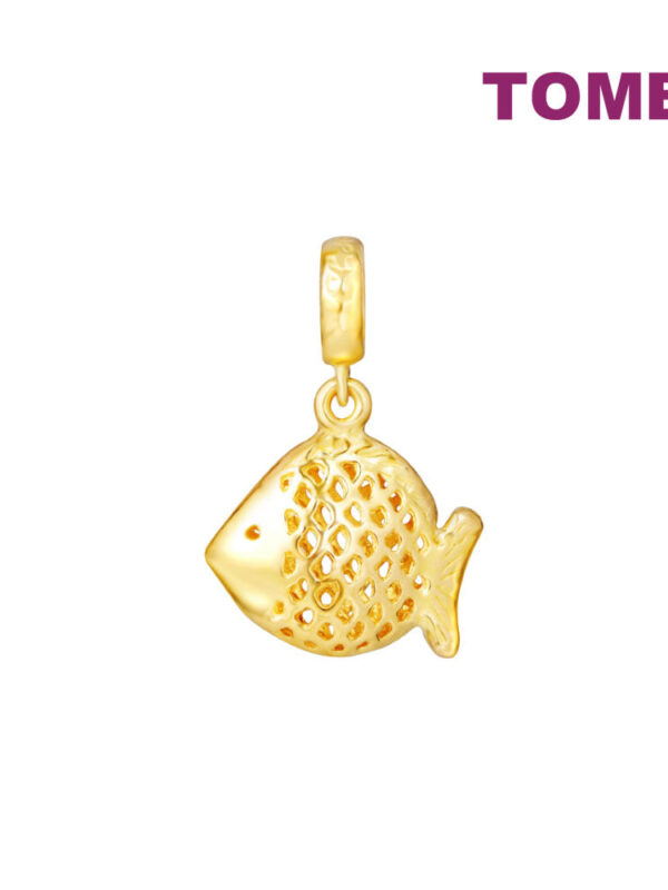 TOMEI Ocean Collection, The Fish Charm, Yellow Gold 916