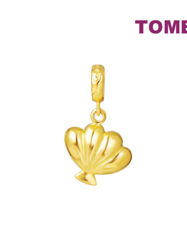 TOMEI Ocean Collection, Sea Shell Charm, Yellow Gold 916