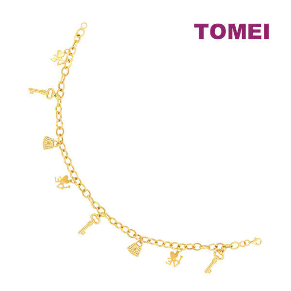 TOMEI Lusso Italia Handbag & Key Anklet, Yellow Gold 916