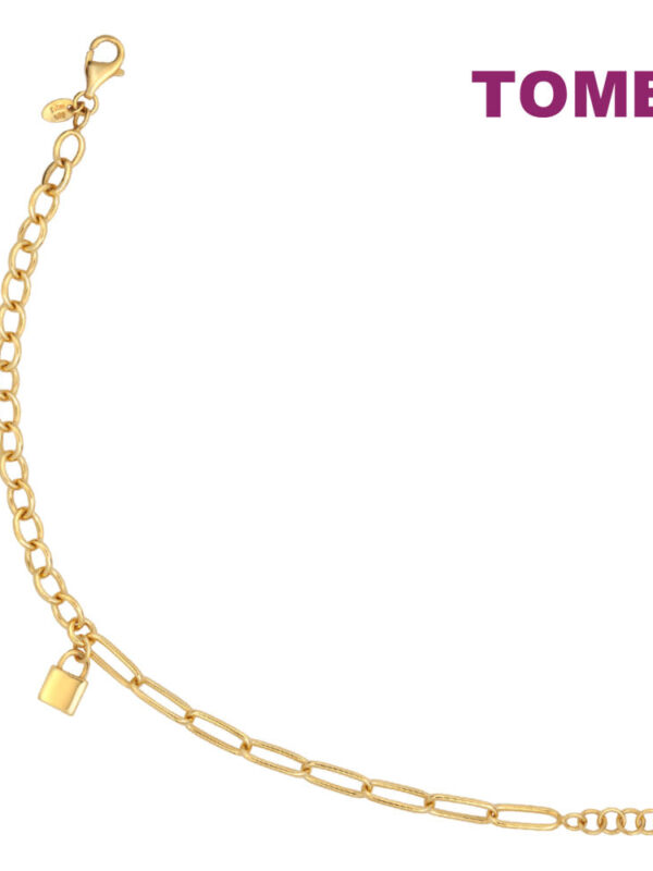 TOMEI Padlock Link Bracelet, Yellow Gold 916