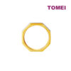 TOMEI Diamond Cut Collection Octagon Ring, Yellow Gold 916