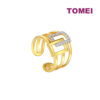 TOMEI Diamond Cut Collection Geometrical Ring, Yellow Gold 916