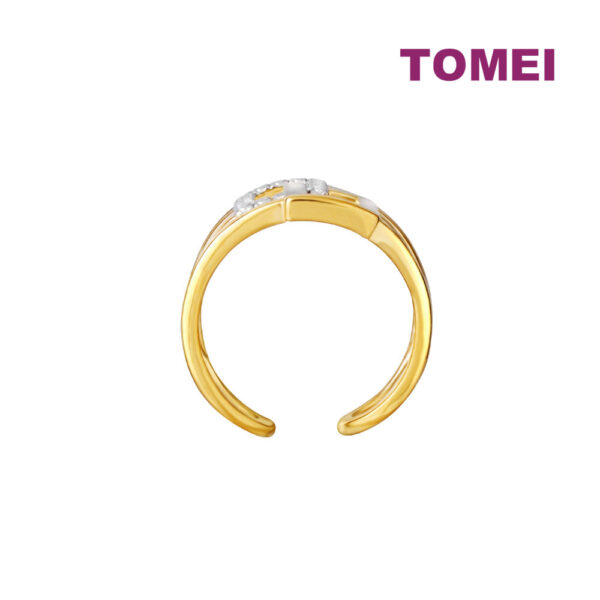 TOMEI Diamond Cut Collection Geometrical Ring, Yellow Gold 916